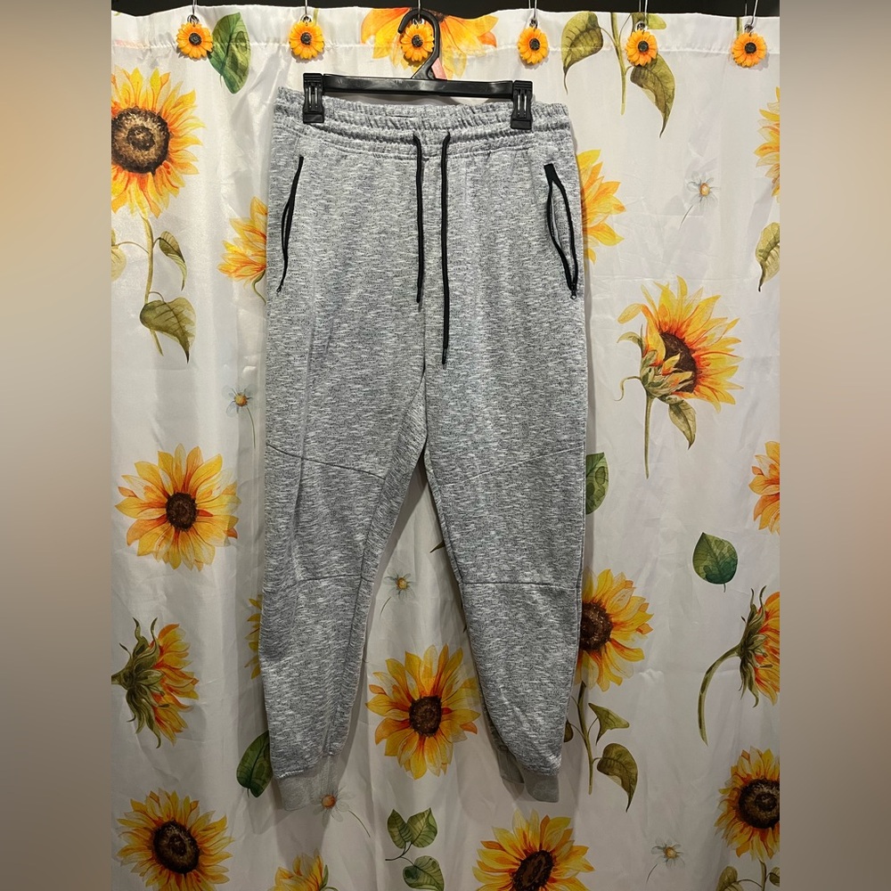 Brooklyn Cloth Gray Heather Jogger Sweatpants with Black Trim